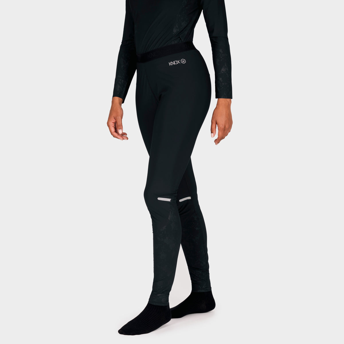 Knox Dual Active Unisex Base Layer Trousers - Black, women’s fit