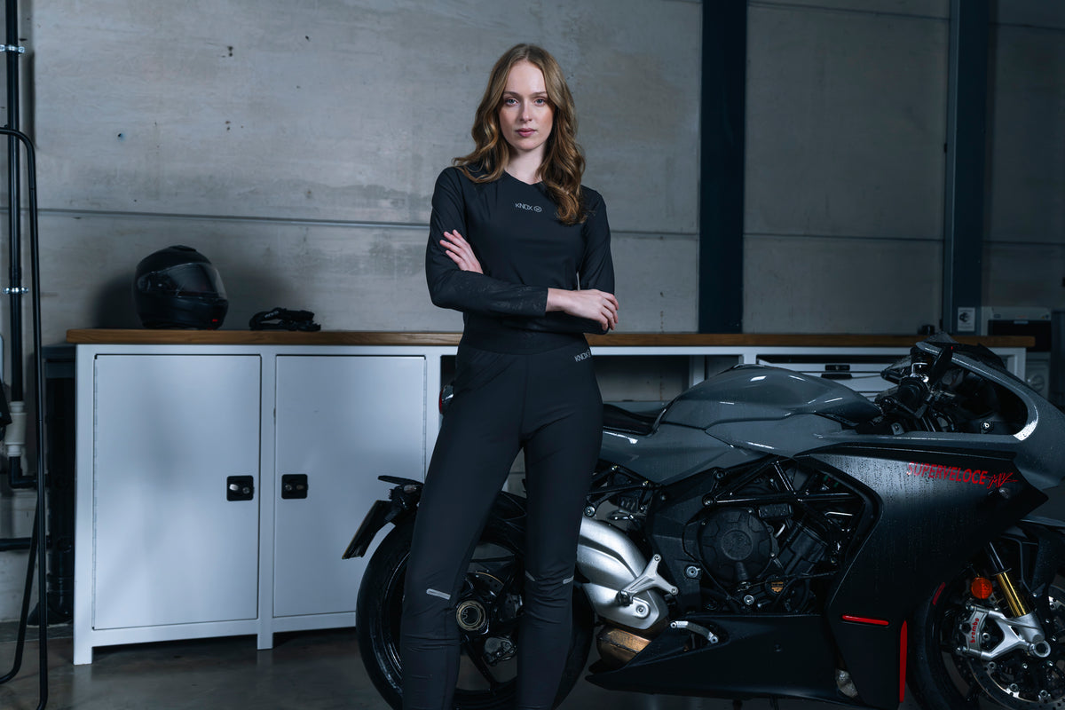 Knox Dual Active Unisex Base Layer Trousers - Black lifestyle