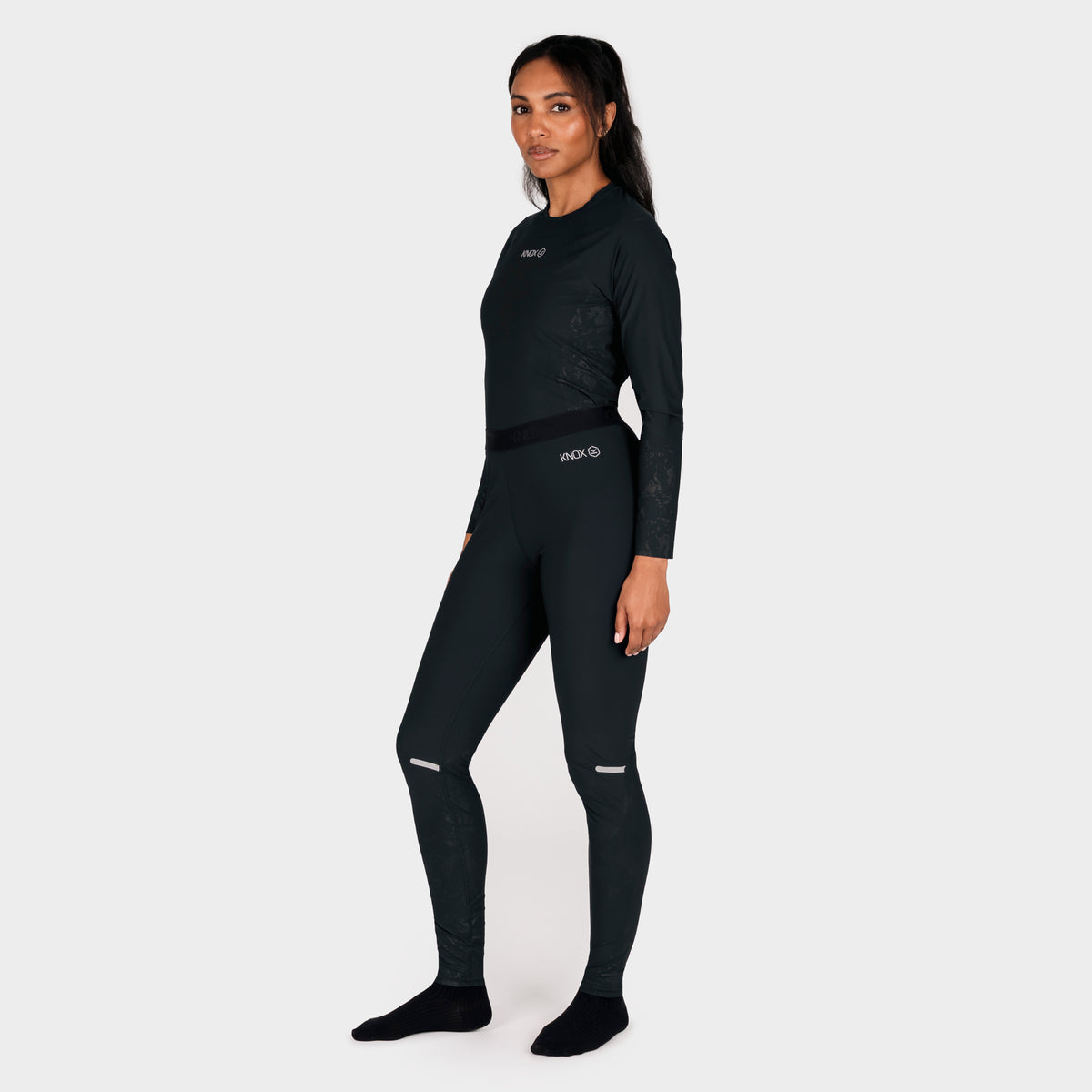 Knox Dual Active Unisex Base Layer Trousers - Black, women’s fit